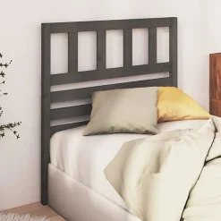 vidaXL Tête de lit Gris 81x4x100 cm Bois massif de pin