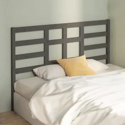 vidaXL Tête de lit Gris 156x4x104 cm Bois massif de pin 818147
