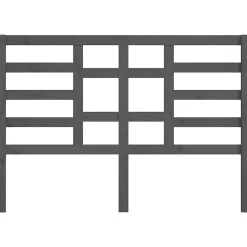 vidaXL Tête de lit Gris 156x4x104 cm Bois massif de pin 818147