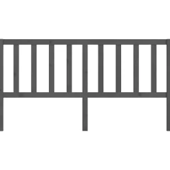 vidaXL Tête de lit Gris 186x4x100 cm Bois massif de pin 817757