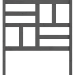 vidaXL Tête de lit Gris 81x4x104 cm Bois massif de pin 818167