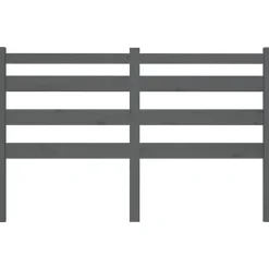 vidaXL Tête de lit Gris 126x4x100 cm Bois massif de pin 818412