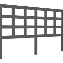 vidaXL Tête de lit Gris 156x4x100 cm Bois massif de pin 817897