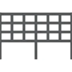 vidaXL Tête de lit Gris 156x4x100 cm Bois massif de pin 817897