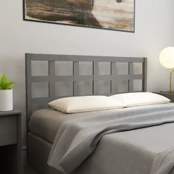 vidaXL Tête de lit Gris 156x4x100 cm Bois massif de pin 817897