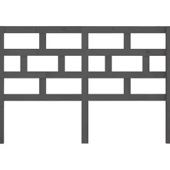 vidaXL Tête de lit Gris, 166x4x100 cm Bois massif de pin