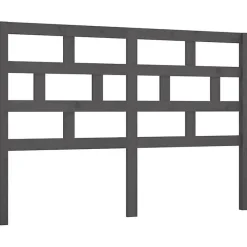 vidaXL Tête de lit Gris, 166x4x100 cm Bois massif de pin