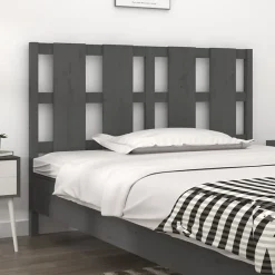 vidaXL Tête de lit Gris 125,5x4x100 cm Bois massif de pin 817982