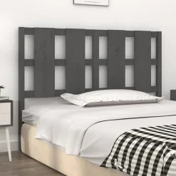 vidaXL Tête de lit Gris 125,5x4x100 cm Bois massif de pin 817982