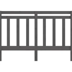 vidaXL Tête de lit Gris 141x4x100 cm Bois massif de pin 817787