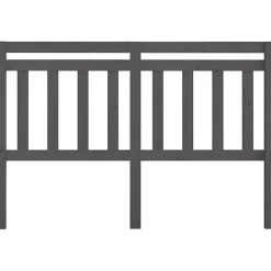 vidaXL Tête de lit Gris 126x4x100 cm Bois massif de pin 814086