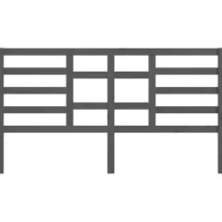 vidaXL Tête de lit Gris 186x4x104 cm Bois massif de pin 818157