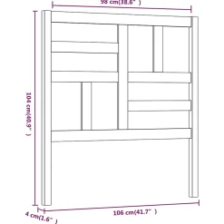 vidaXL Tête de lit Marron miel 106x4x104 cm Bois massif de pin 818178