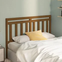 vidaXL Tête de lit Marron miel 146x4x100 cm Bois massif de pin 814097