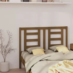 vidaXL Tête de lit Marron miel 141x4x100 cm Bois massif de pin 818818