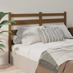 vidaXL Tête de lit Marron miel 126x4x100 cm Bois massif de pin 818413