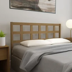 vidaXL Tête de lit Marron miel 156x4x100 cm Bois massif de pin 817898