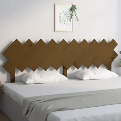 vidaXL Tête de lit Marron miel 196x3x80,5 cm Bois massif de pin 819243