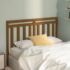 vidaXL Tête de lit Marron miel 146x4x100 cm Bois massif de pin 817793