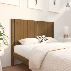 vidaXL Tête de lit Marron miel 125,5x4x100 cm Bois massif de pin 818863