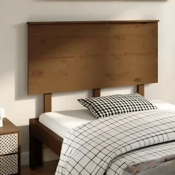 vidaXL Tête de lit Marron miel 124x6x82,5 cm Bois massif de pin 819163