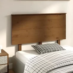 vidaXL Tête de lit Marron miel 124x6x82,5 cm Bois massif de pin 819163