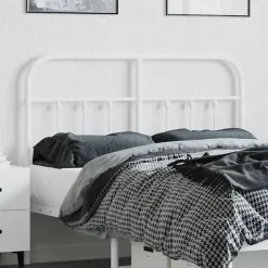 vidaXL Tête de lit métal blanc 120 cm 352658