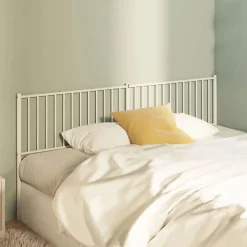vidaXL Tête de lit métal blanc 193 cm 350968