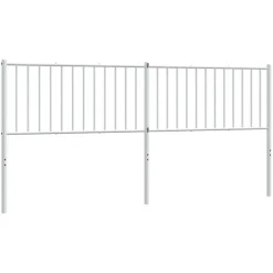 vidaXL Tête de lit métal blanc 193 cm 350968