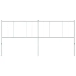 vidaXL Tête de lit métal blanc 200 cm 352567