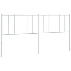 vidaXL Tête de lit métal blanc 200 cm 352567
