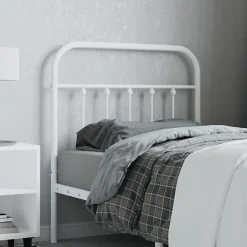 vidaXL Tête de lit métal blanc 80 cm 352654