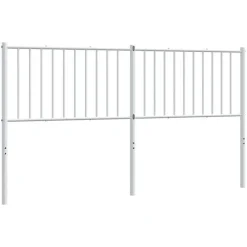 vidaXL Tête de lit métal blanc 160 cm 350966