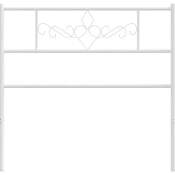 vidaXL Tête de lit métal blanc 75 cm 355342
