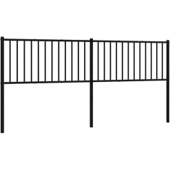 vidaXL Tête de lit métal noir 193 cm 350901