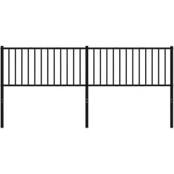 vidaXL Tête de lit métal noir 193 cm 350901