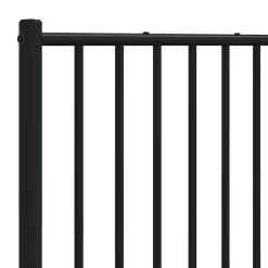vidaXL Tête de lit métal noir 193 cm 350901