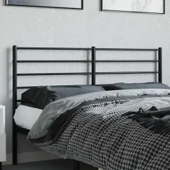 vidaXL Tête de lit métal noir 135 cm 352351