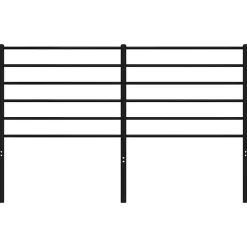 vidaXL Tête de lit métal noir 135 cm 352351