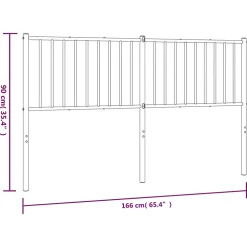 vidaXL Tête de lit métal noir 160 cm 350899