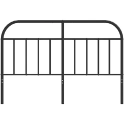 vidaXL Tête de lit métal noir 140 cm 353668