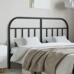 vidaXL Tête de lit métal noir 140 cm 353668