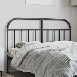 vidaXL Tête de lit métal noir 140 cm 353668