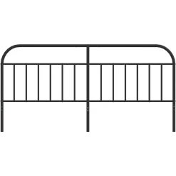 vidaXL Tête de lit métal noir 200 cm 353673