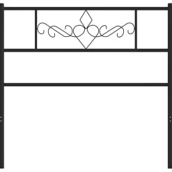 vidaXL Tête de lit métal noir 100 cm 355296
