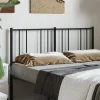 vidaXL Tête de lit métal noir 160 cm 352515