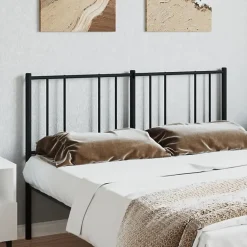 vidaXL Tête de lit métal noir 160 cm 352515