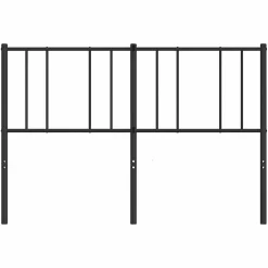 vidaXL Tête de lit métal noir 160 cm 352515