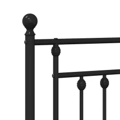 vidaXL Tête de lit métal noir 160 cm 353572