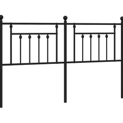 vidaXL Tête de lit métal noir 160 cm 353572